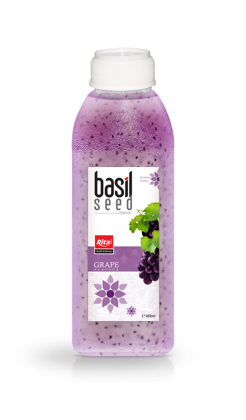 460ml Basil Seed drink Grape Flavor RITA Beverage